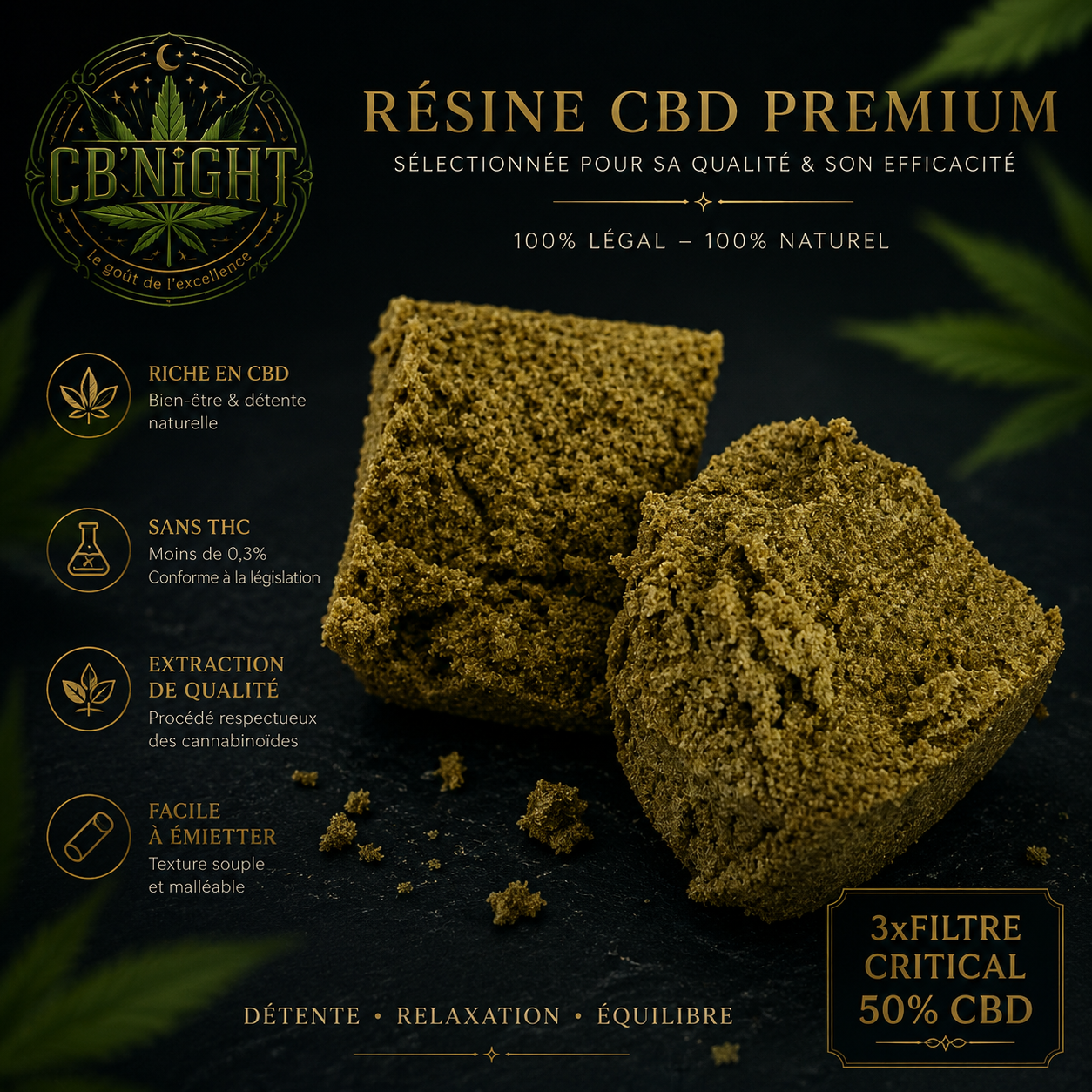 3xFILTRE CRITICAL 50% CBD